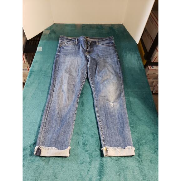Kut From The Kloth Jeans Size 8 Petite Womens Blue Stretch High Rise Ankle - Picture 1 of 13